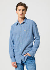 Męska Koszula Wrangler 1 Pkt Shirt Wrangler Blue 112357232 W5X2018059